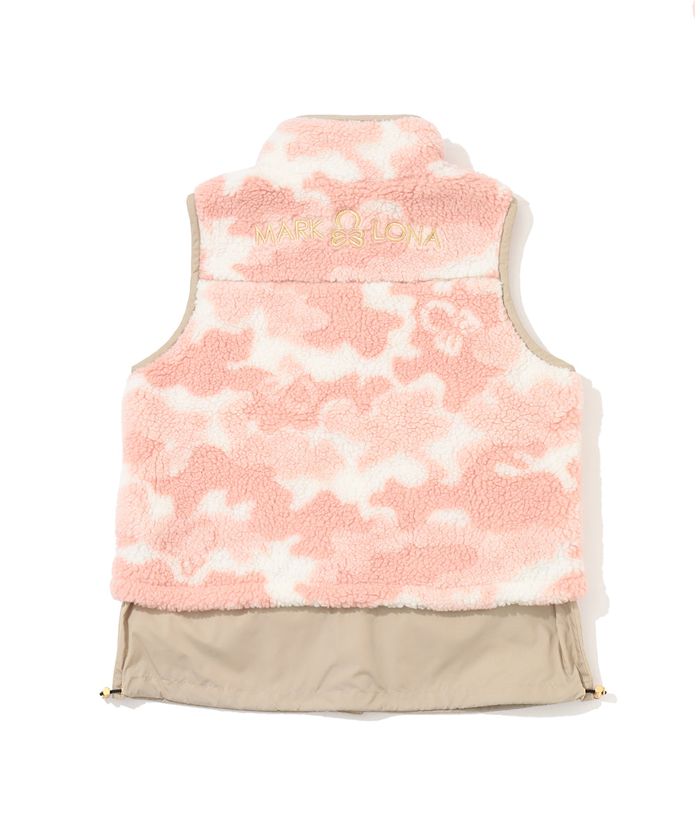 Mercury Camo Boa fleece Vest | WOMEN