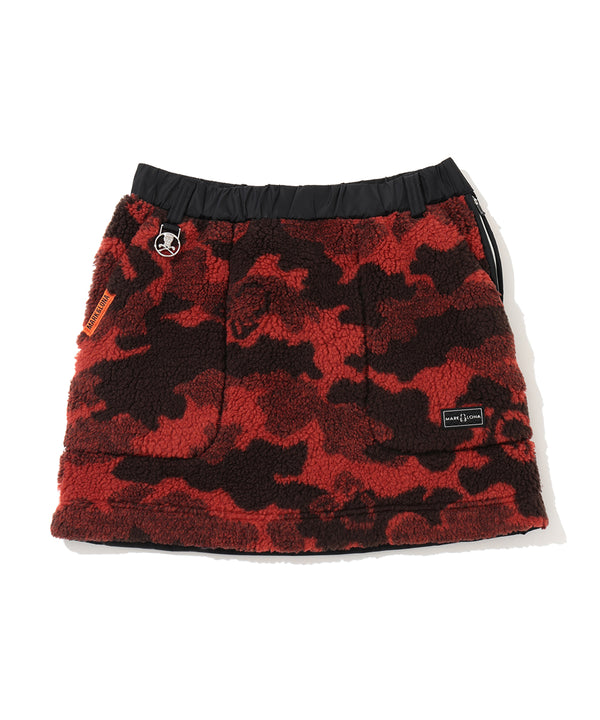 Mercury Camo Boa fleece Skirt | WOMEN