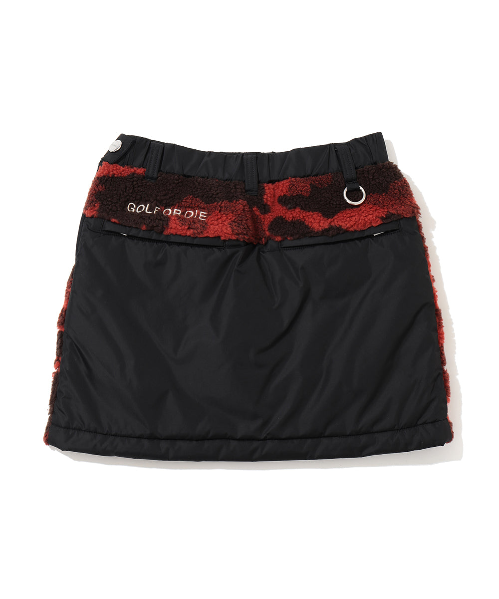 Mercury Camo Boa fleece Skirt | WOMEN