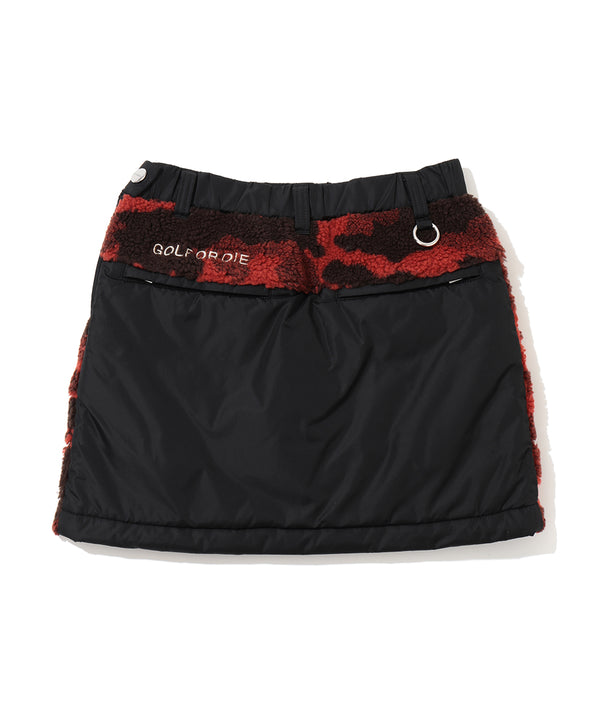 Mercury Camo Boa fleece Skirt | WOMEN