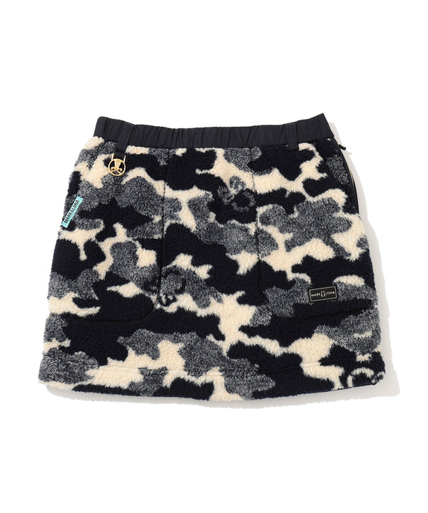 Mercury Camo Boa fleece Skirt | WOMEN