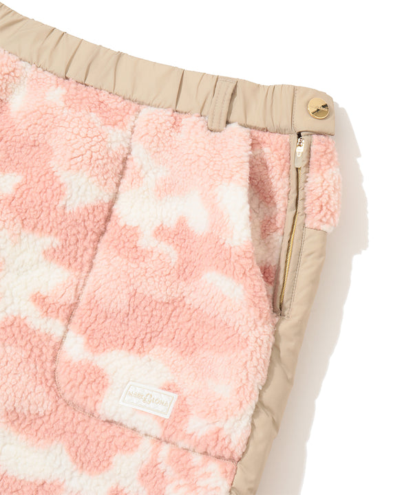 Mercury Camo Boa fleece Skirt | WOMEN