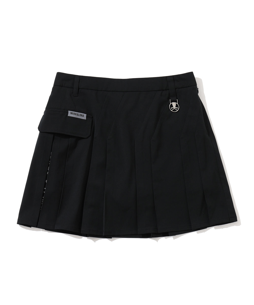 Oblique Pleated Skirt | WOMEN