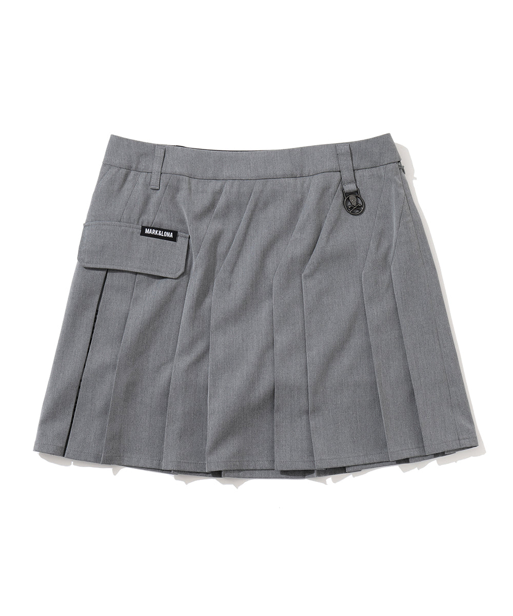 Oblique Pleated Skirt | WOMEN