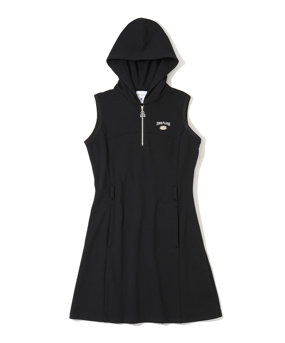 Fractur Crystal Hooded Dress | WOMEN