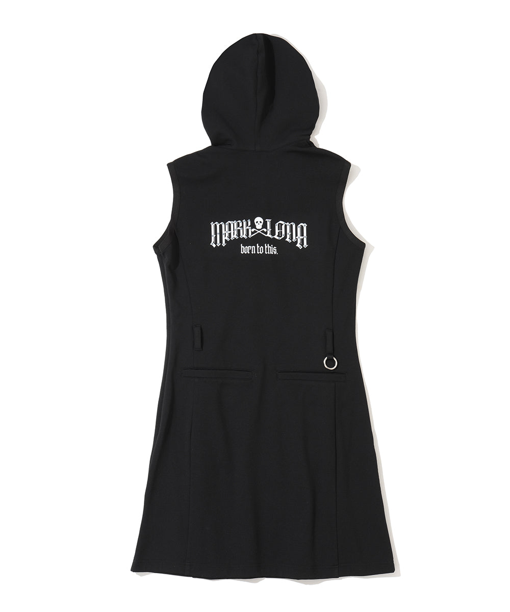 Fractur Crystal Hooded Dress | WOMEN