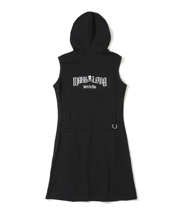 Fractur Crystal Hooded Dress | WOMEN