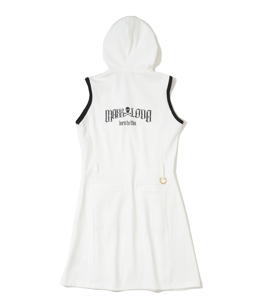 Fractur Crystal Hooded Dress | WOMEN