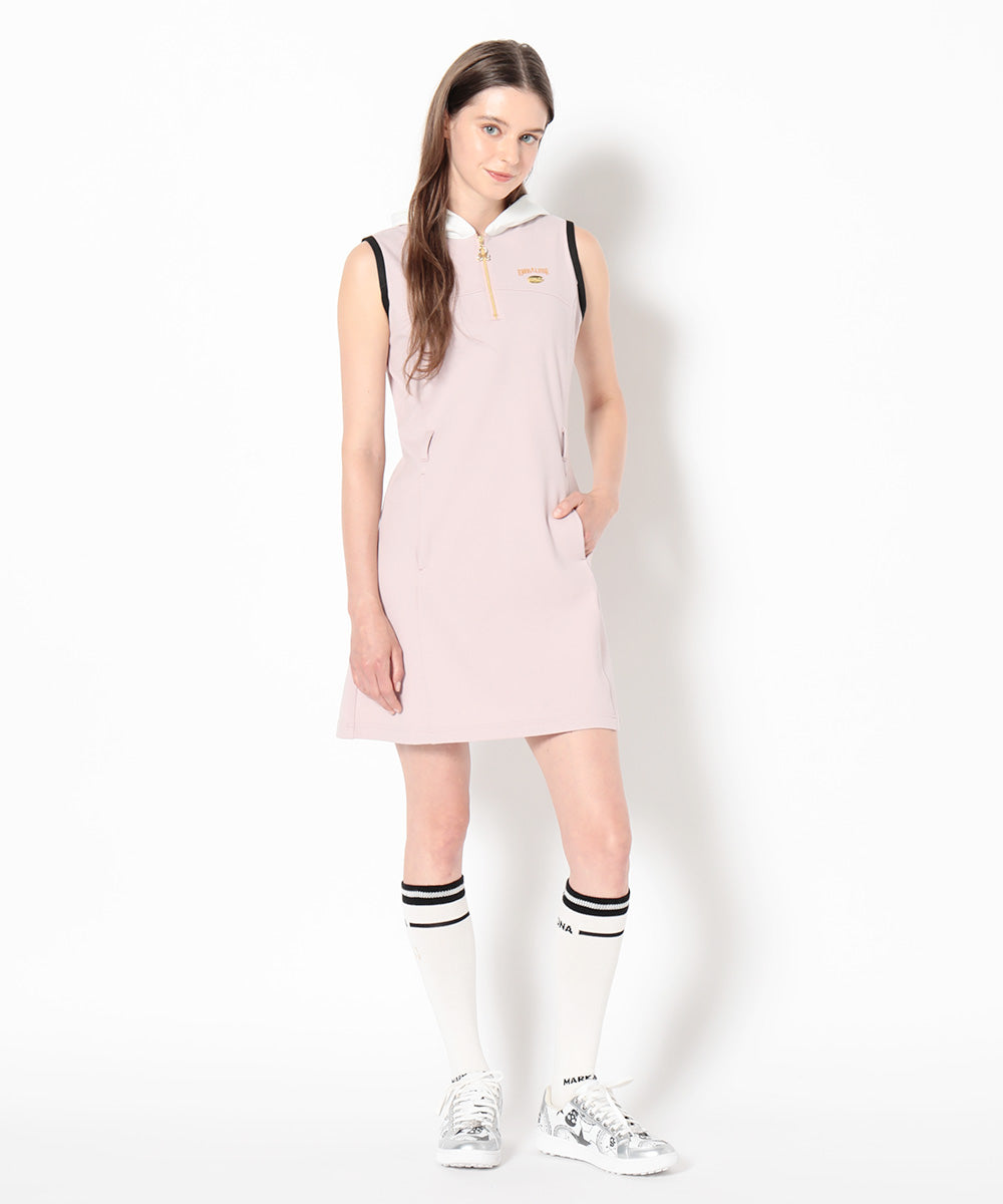 Fractur Crystal Hooded Dress | WOMEN