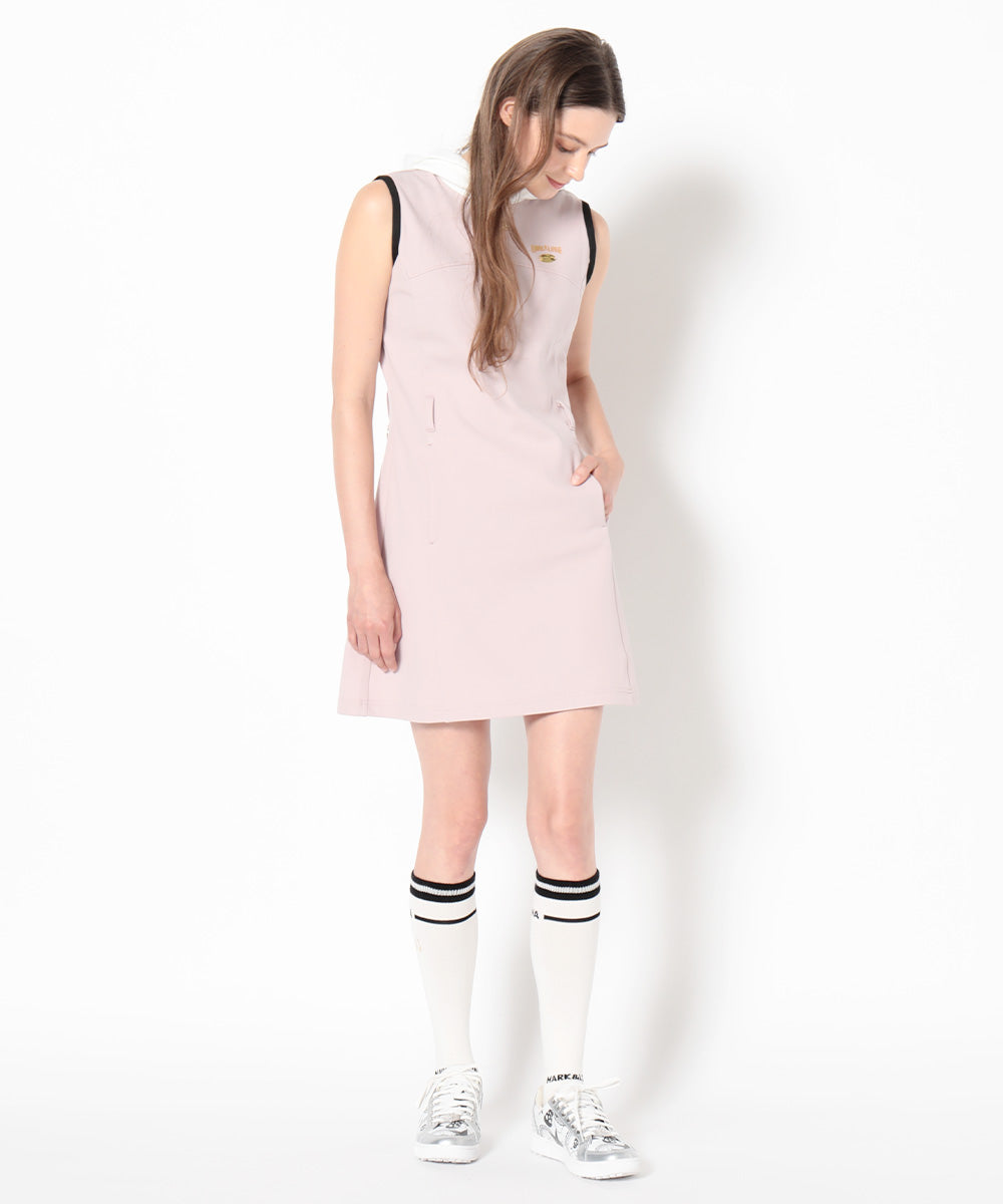Fractur Crystal Hooded Dress | WOMEN