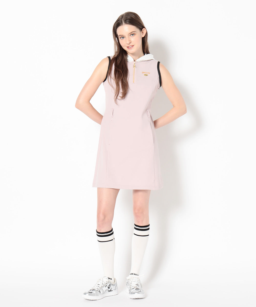 Fractur Crystal Hooded Dress | WOMEN