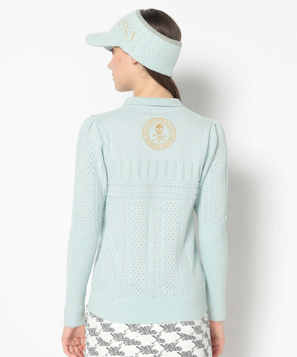 Fascine Sparkle Knit Polo | WOMEN