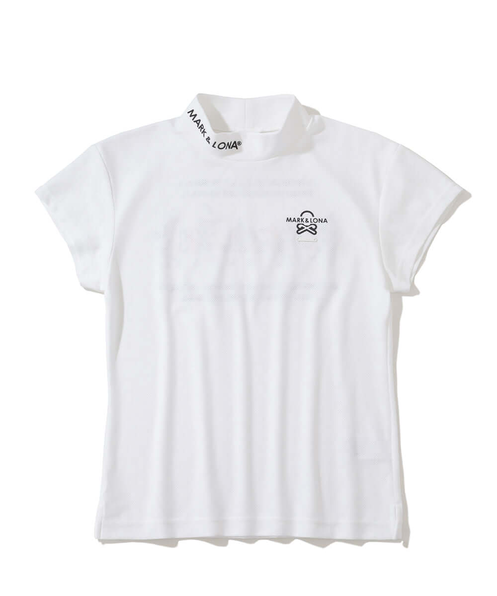 マークアンドロナ　モックネック　メッシュL MARK&LONA(マークアンドロナ) Ezekiel Mock Neck Top - AOZORA