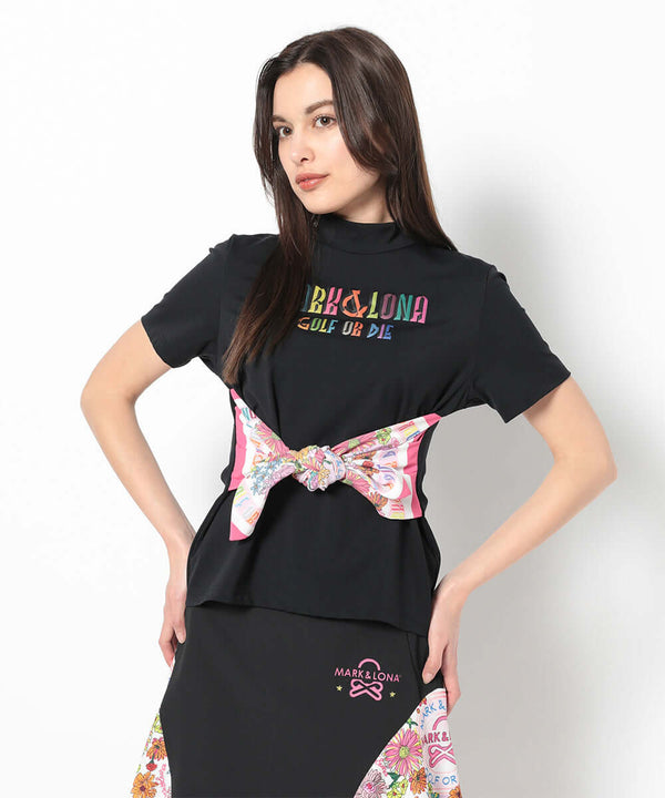 Valentina Scalf Mock Neck Tee | WOMEN