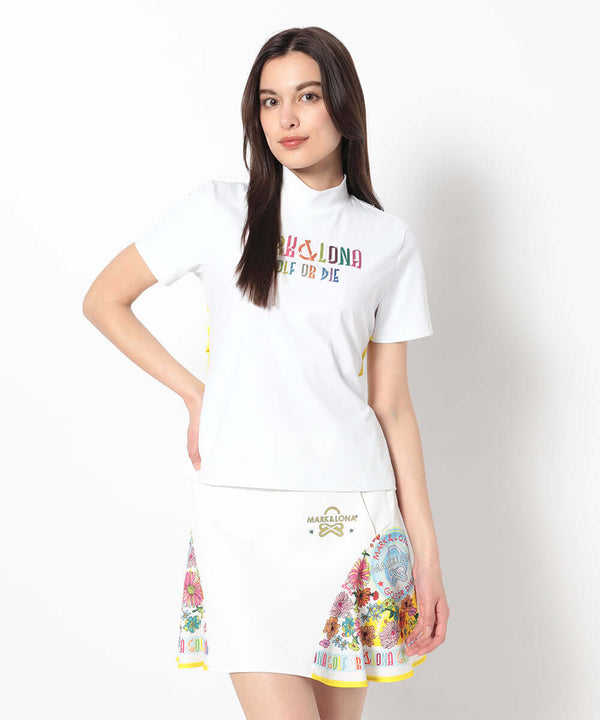 Valentina Scalf Mock Neck Tee | WOMEN