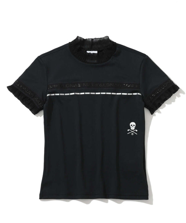 Trans Camo Shirring Mock | WOMEN