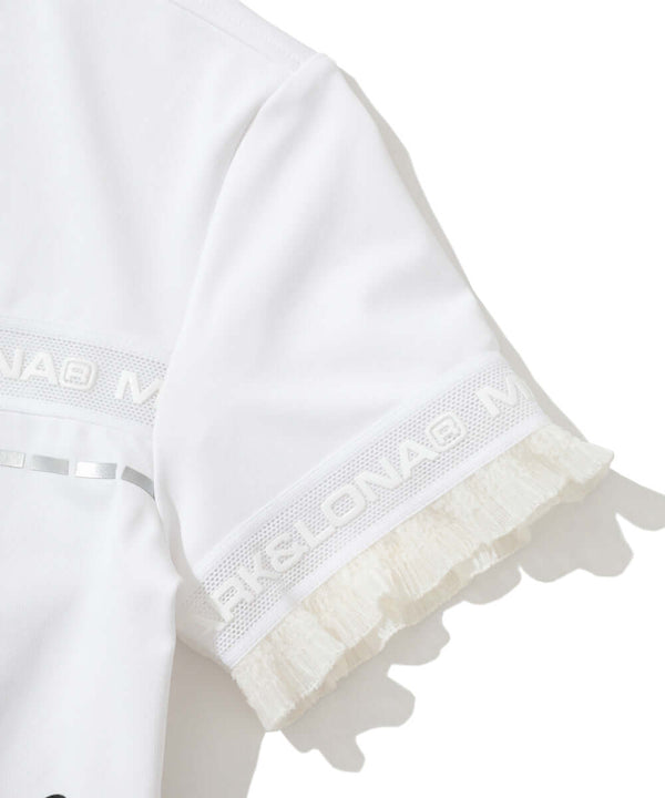 Trans Camo Shirring Mock | WOMEN