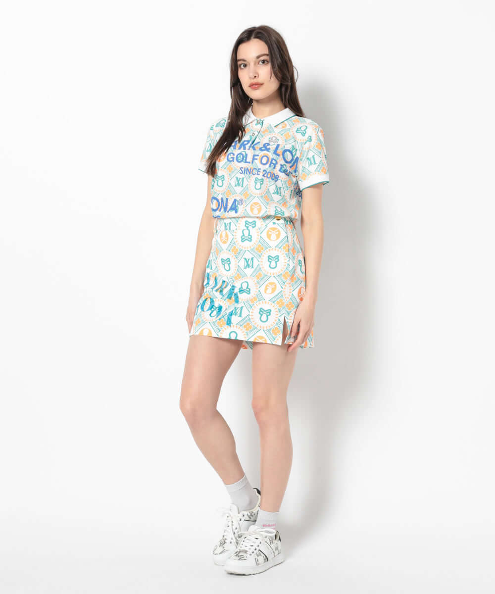 Aura Monogram Trapeze Skirt | WOMEN