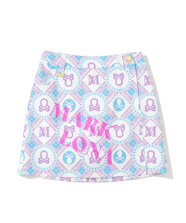 Aura Monogram Trapeze Skirt | WOMEN