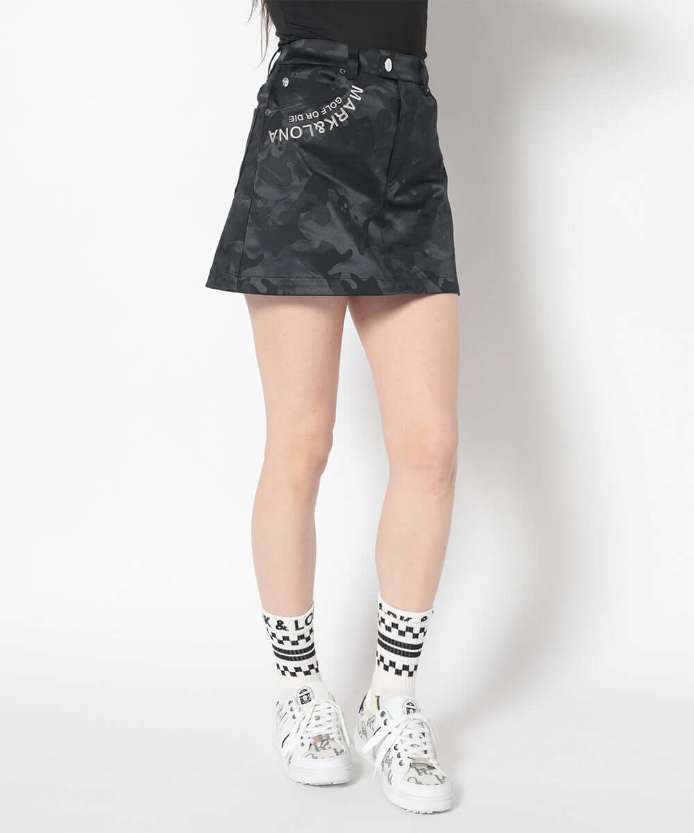 Gauge Camouflage Trapeze Skirt | WOMEN