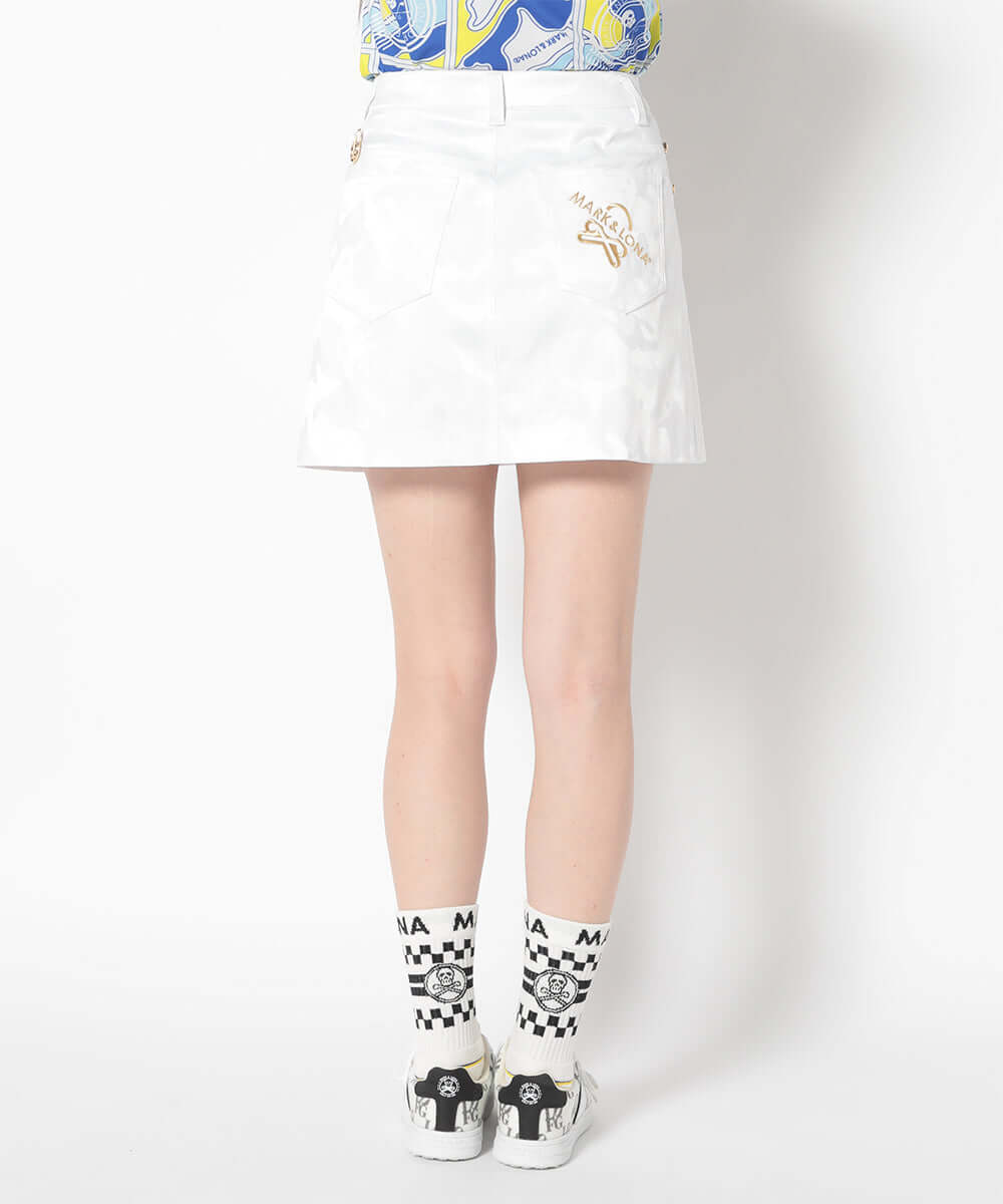 Gauge Camouflage Trapeze Skirt | WOMEN