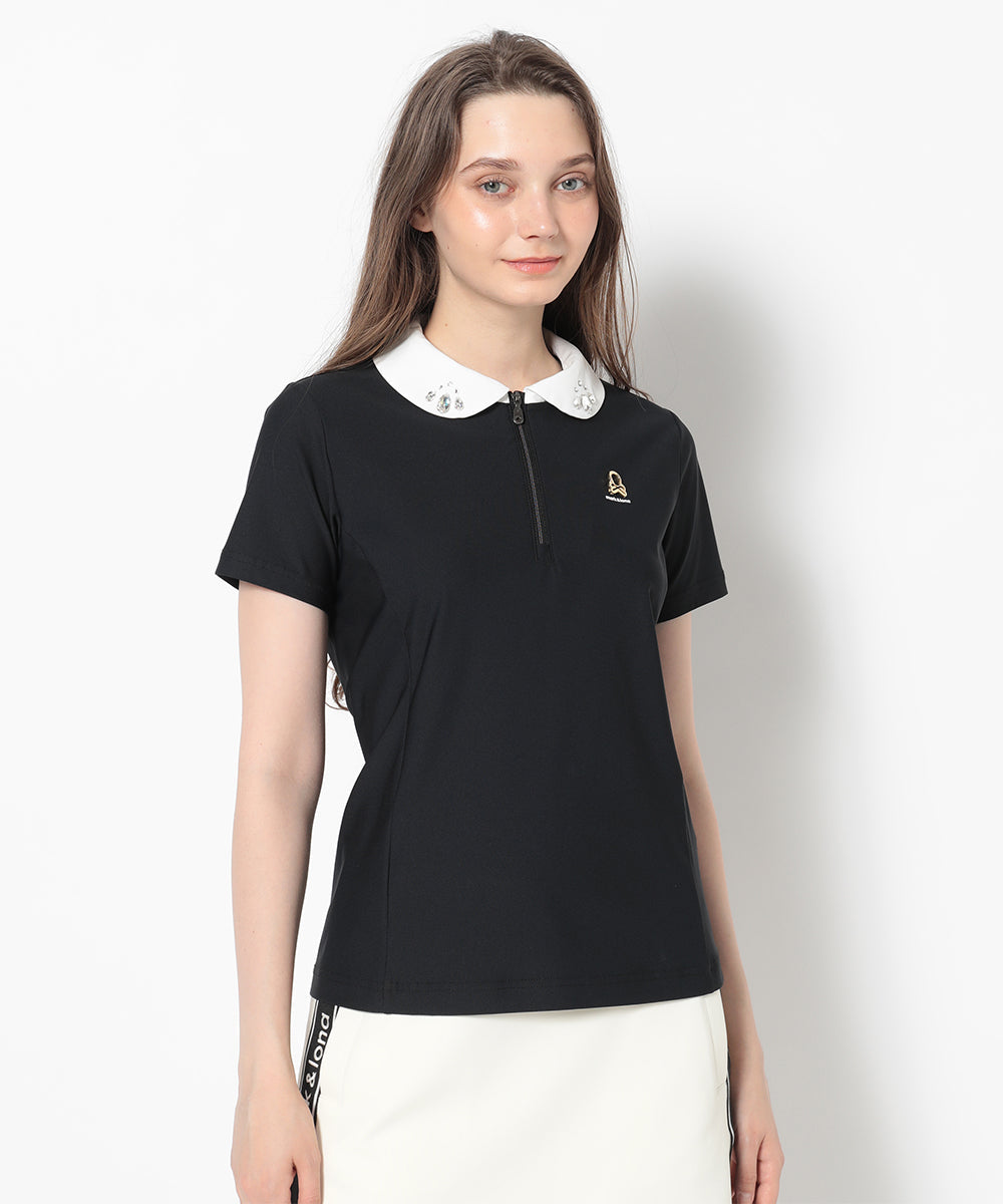 Noble Swarovski Zip Polo  | WOMEN
