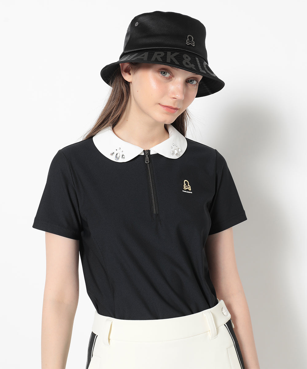 Noble Swarovski Zip Polo  | WOMEN