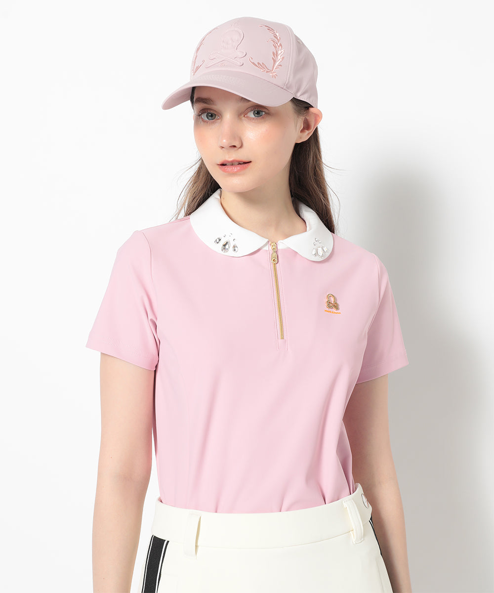 Noble Swarovski Zip Polo  | WOMEN