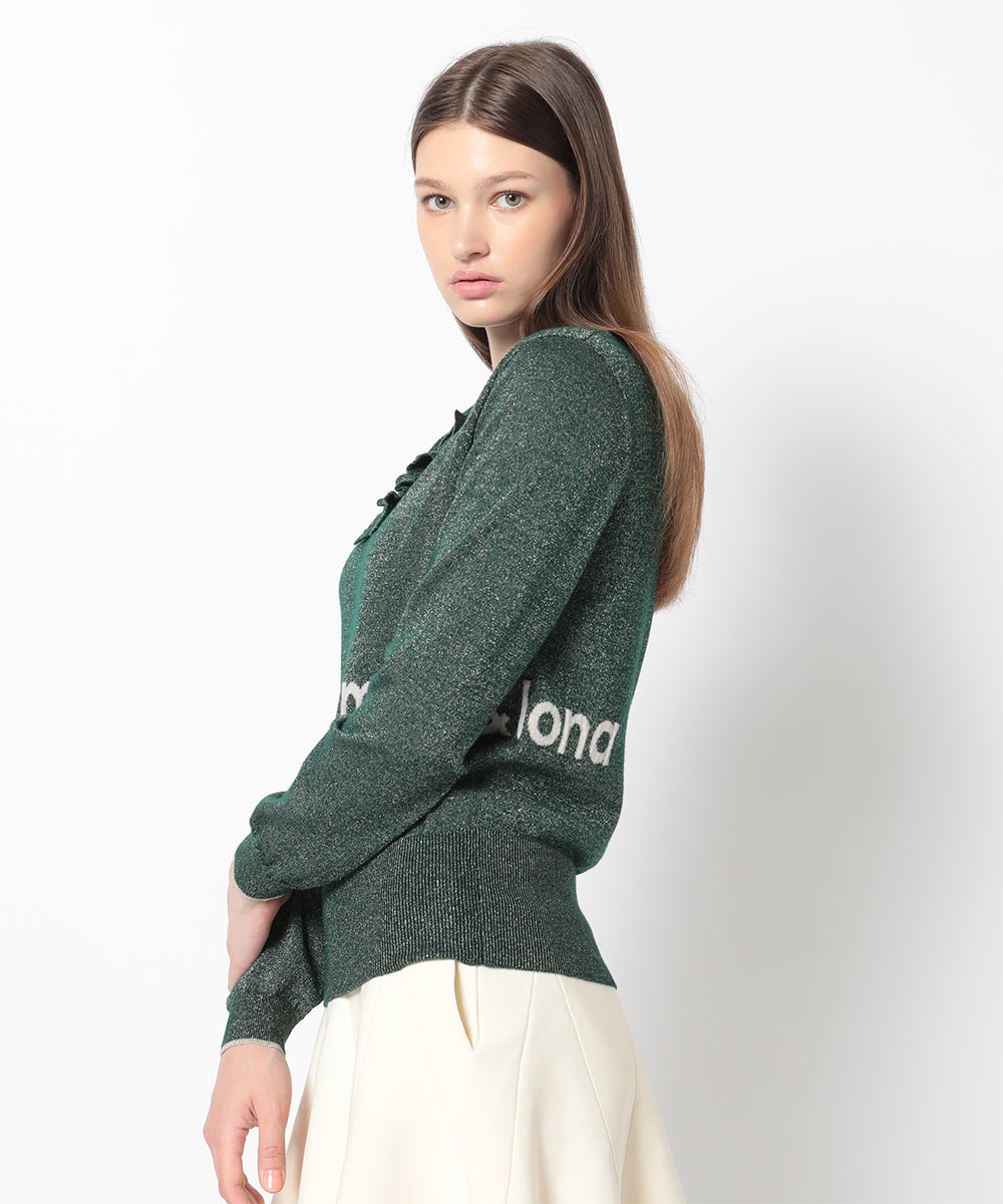 Celestial Sparkle Knit Polo | WOMEN