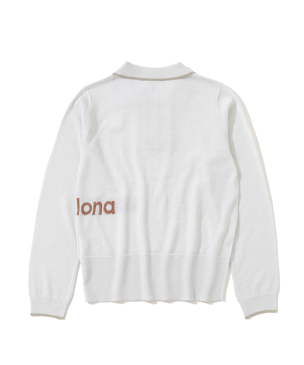 Celestial Sparkle Knit Polo | WOMEN