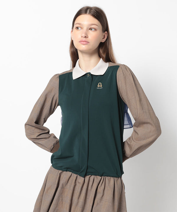 Luminous Draped Panel Shirt Jacket | WOMEN