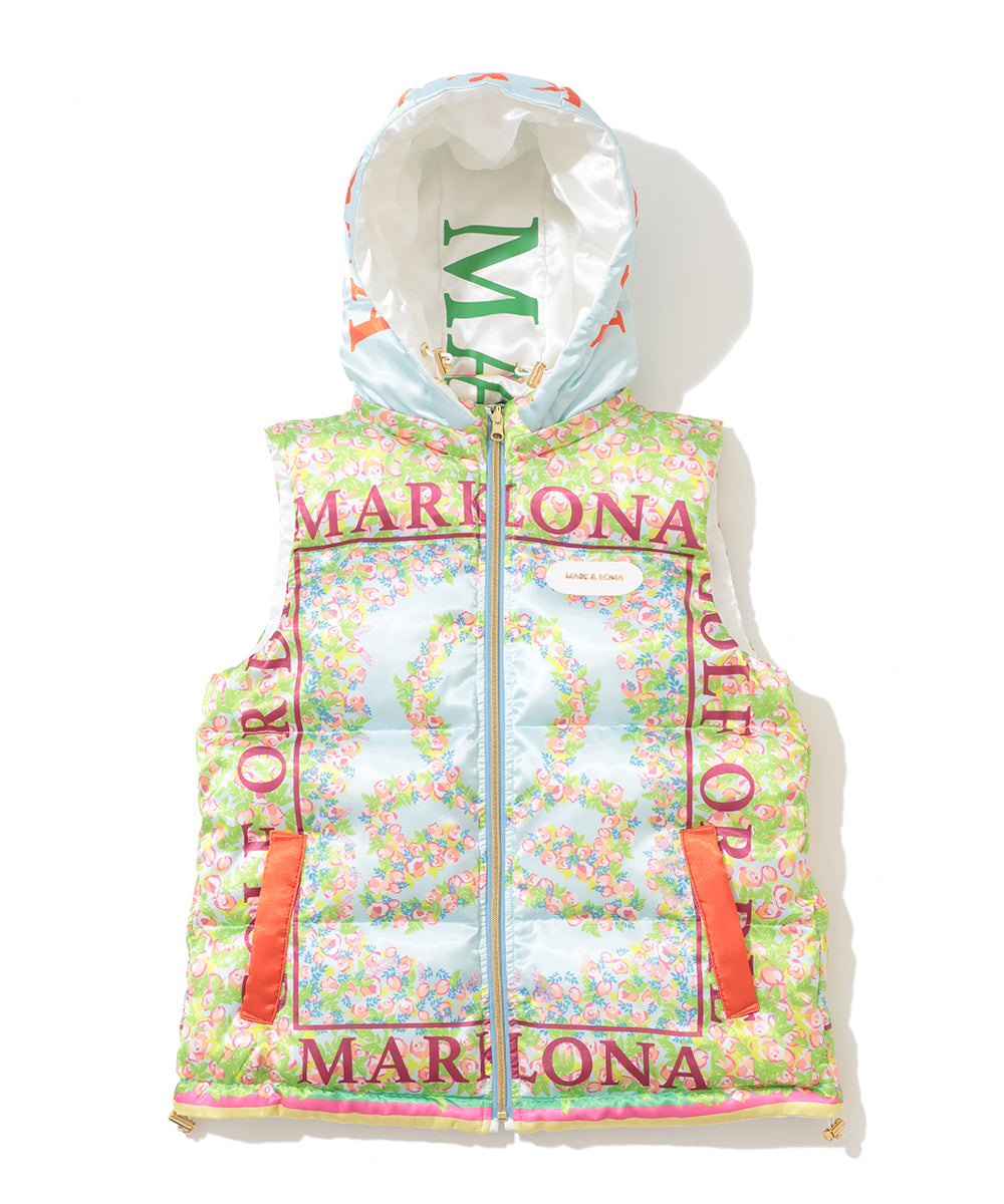 【限定店舗】Floral Mirage Reversible Down Vest | WOMEN