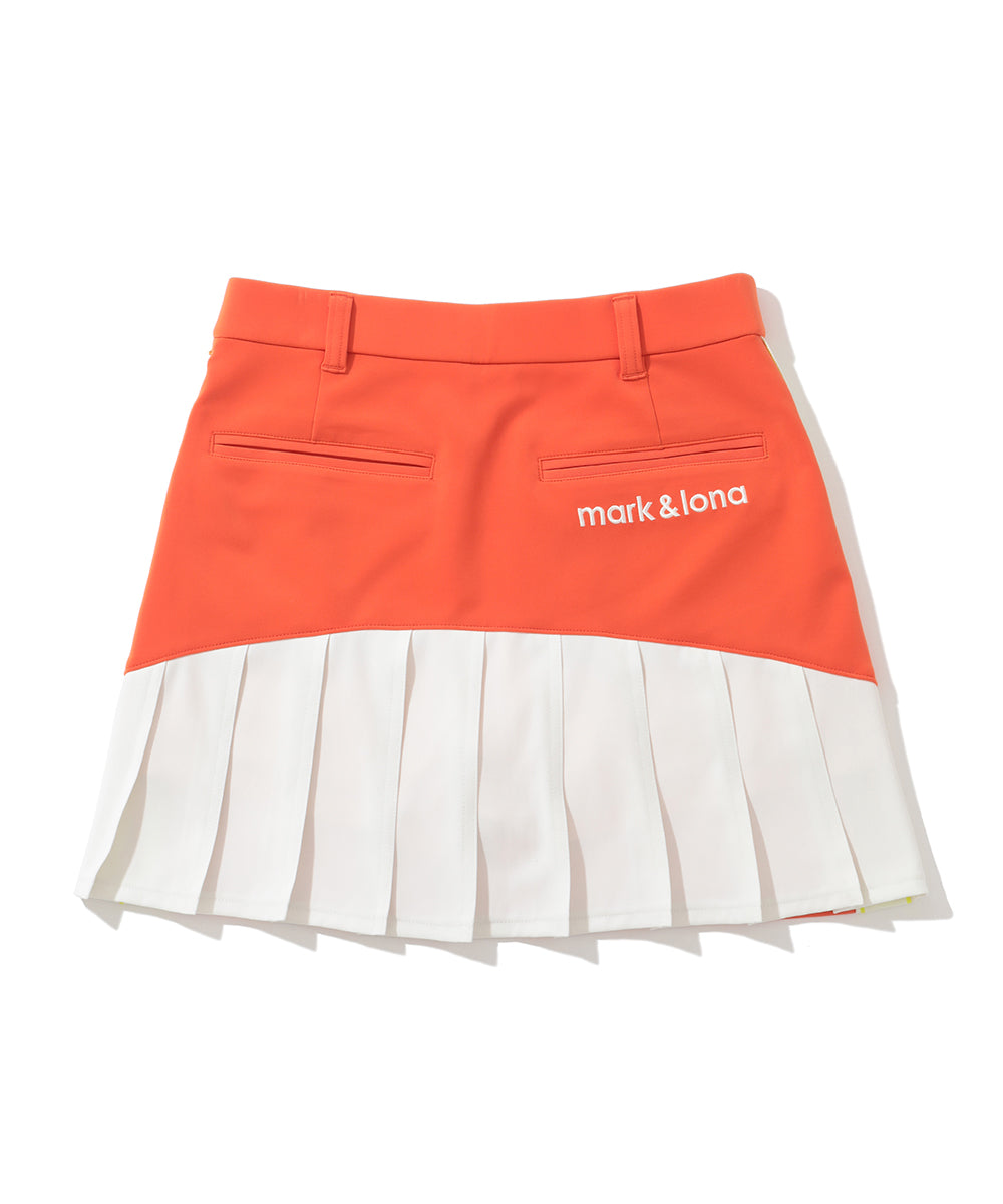 Ace Line Back Pleat Skirt  | WOMEN