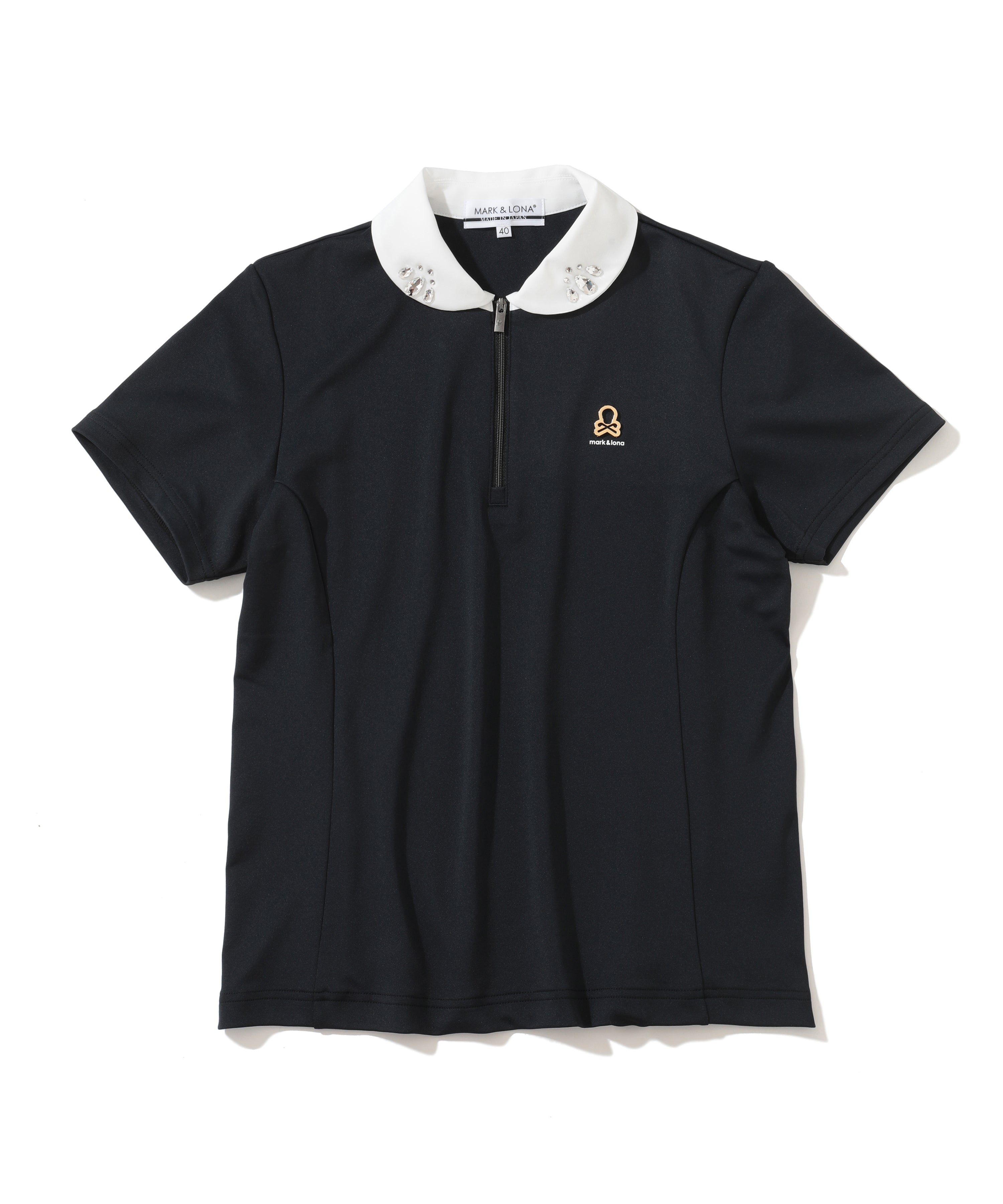 Noble Swarovski Zip Polo  | WOMEN