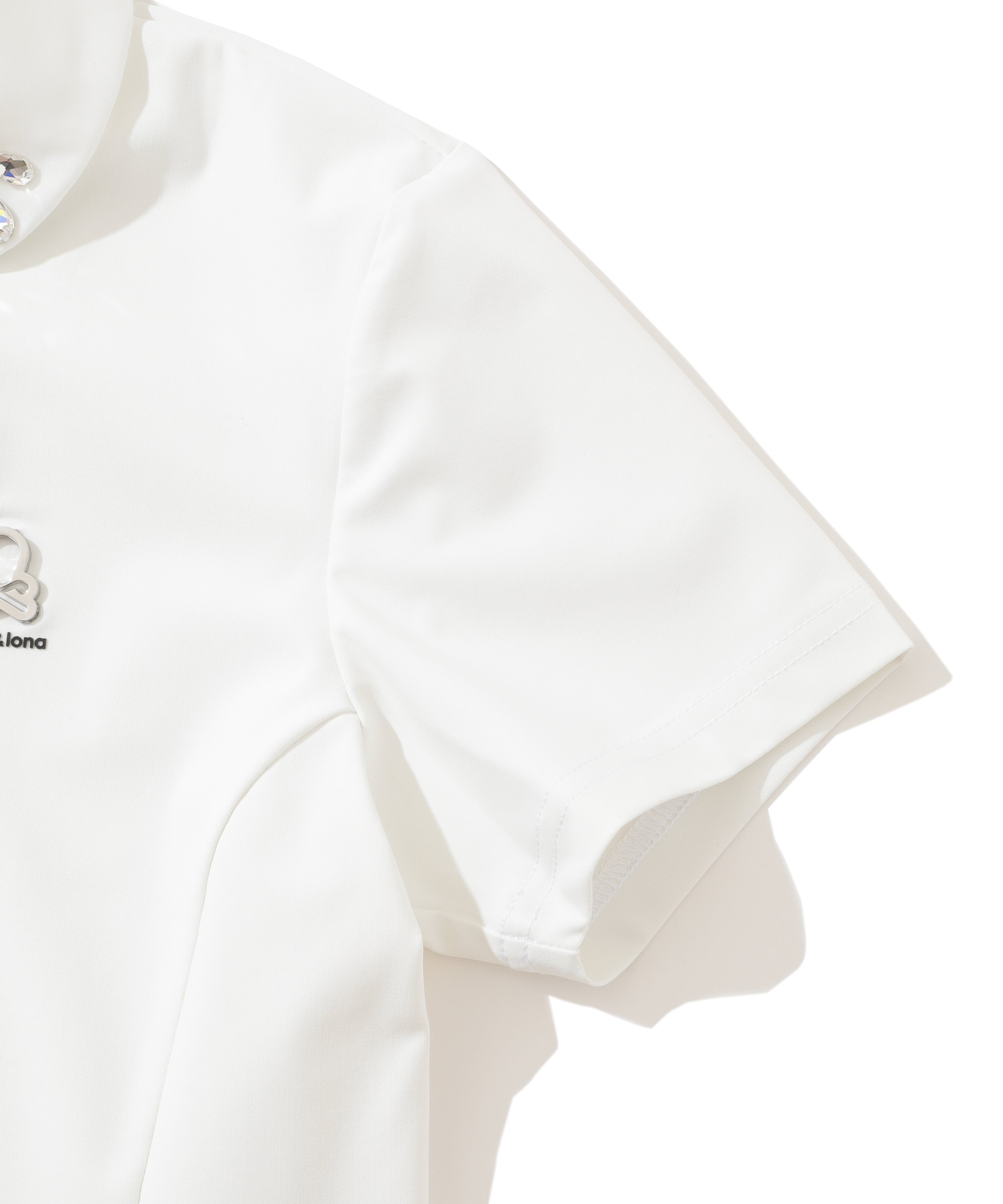 Noble Swarovski Zip Polo  | WOMEN