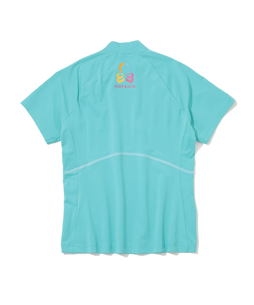 Twist Neck Mock Tee | WOMEN