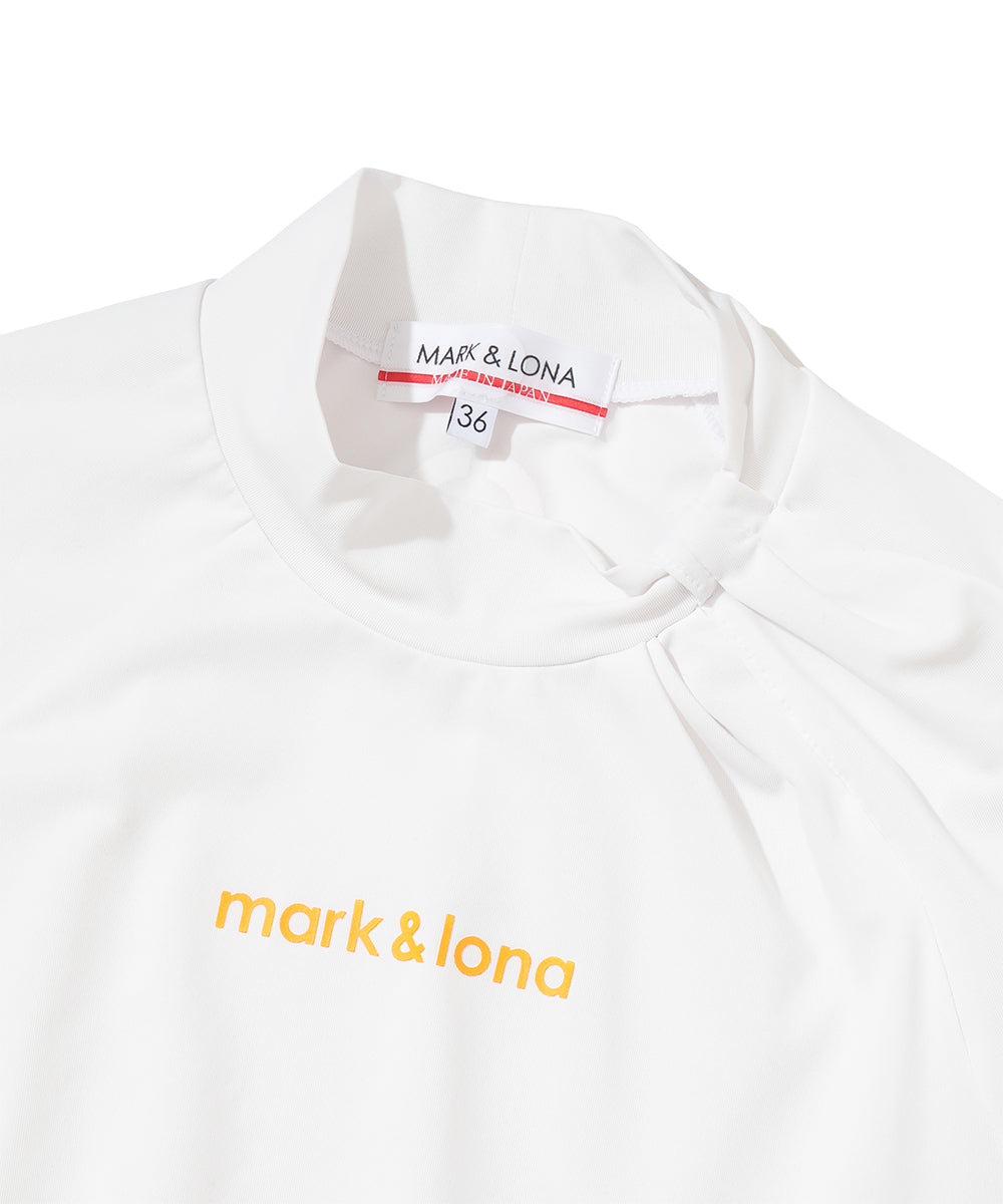 Twist Neck Mock Tee | WOMEN