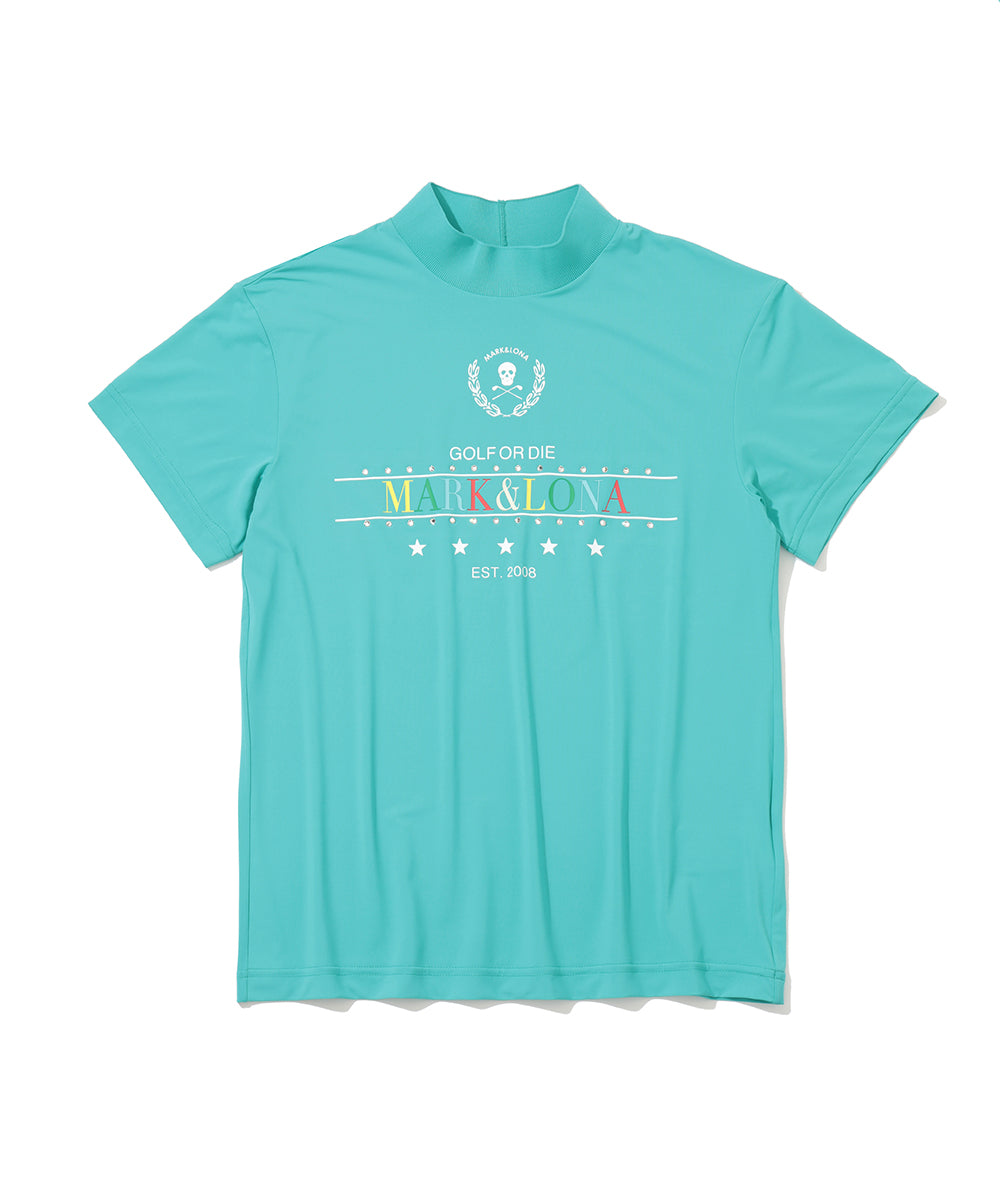 Mirage Crystal Mock Tee | WOMEN