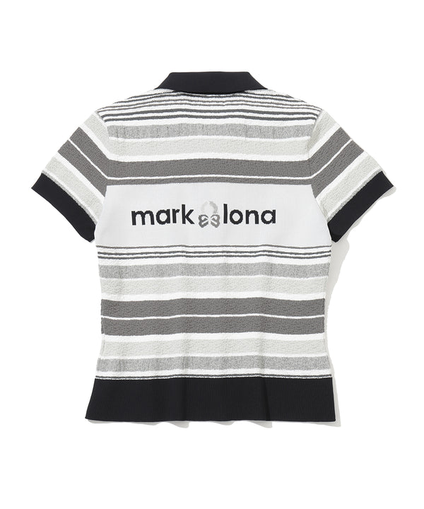 Varese Border Knit Polo | WOMEN