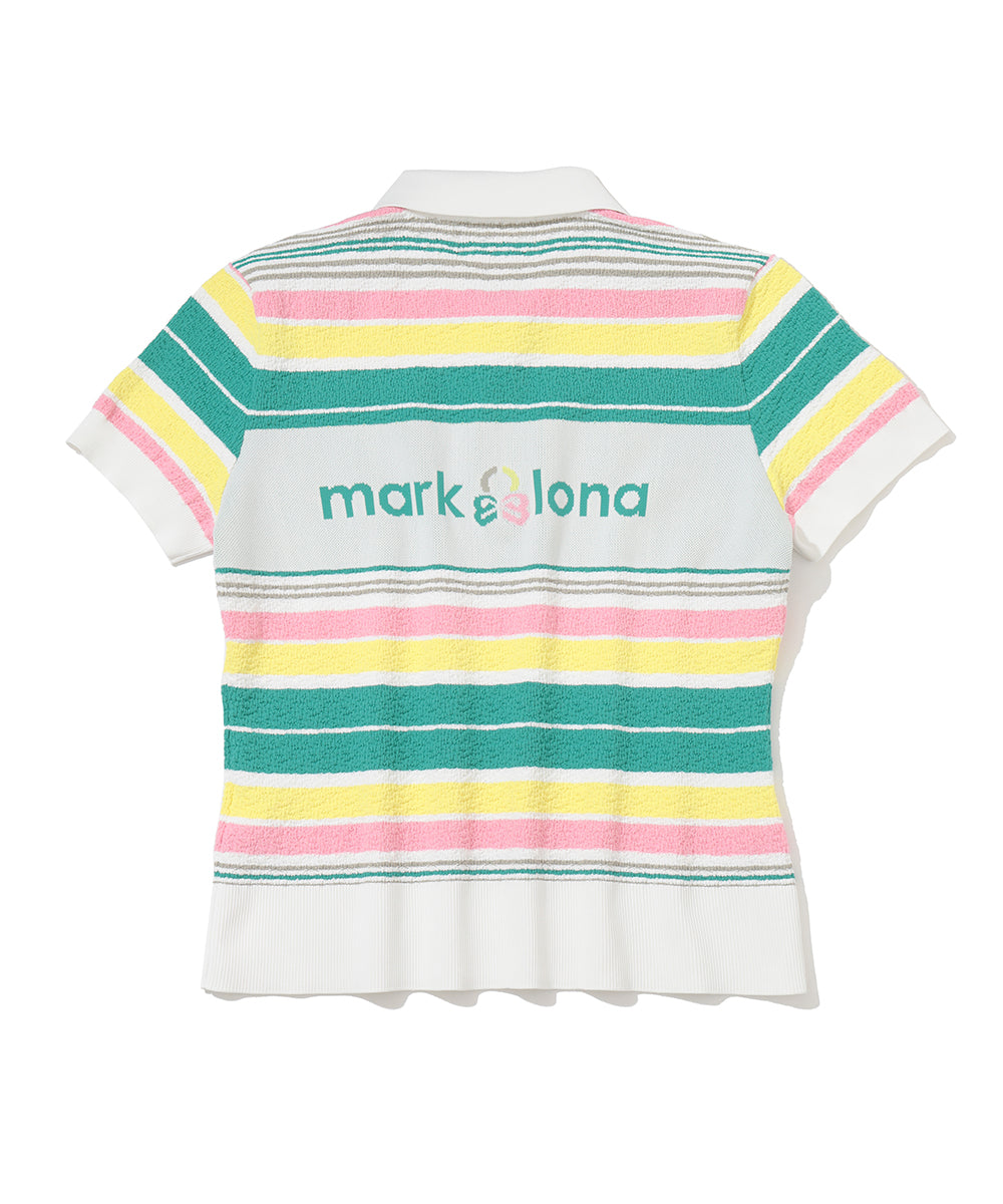 Varese Border Knit Polo | WOMEN