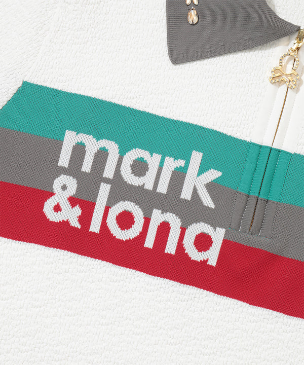 Varese Border Knit Polo | WOMEN