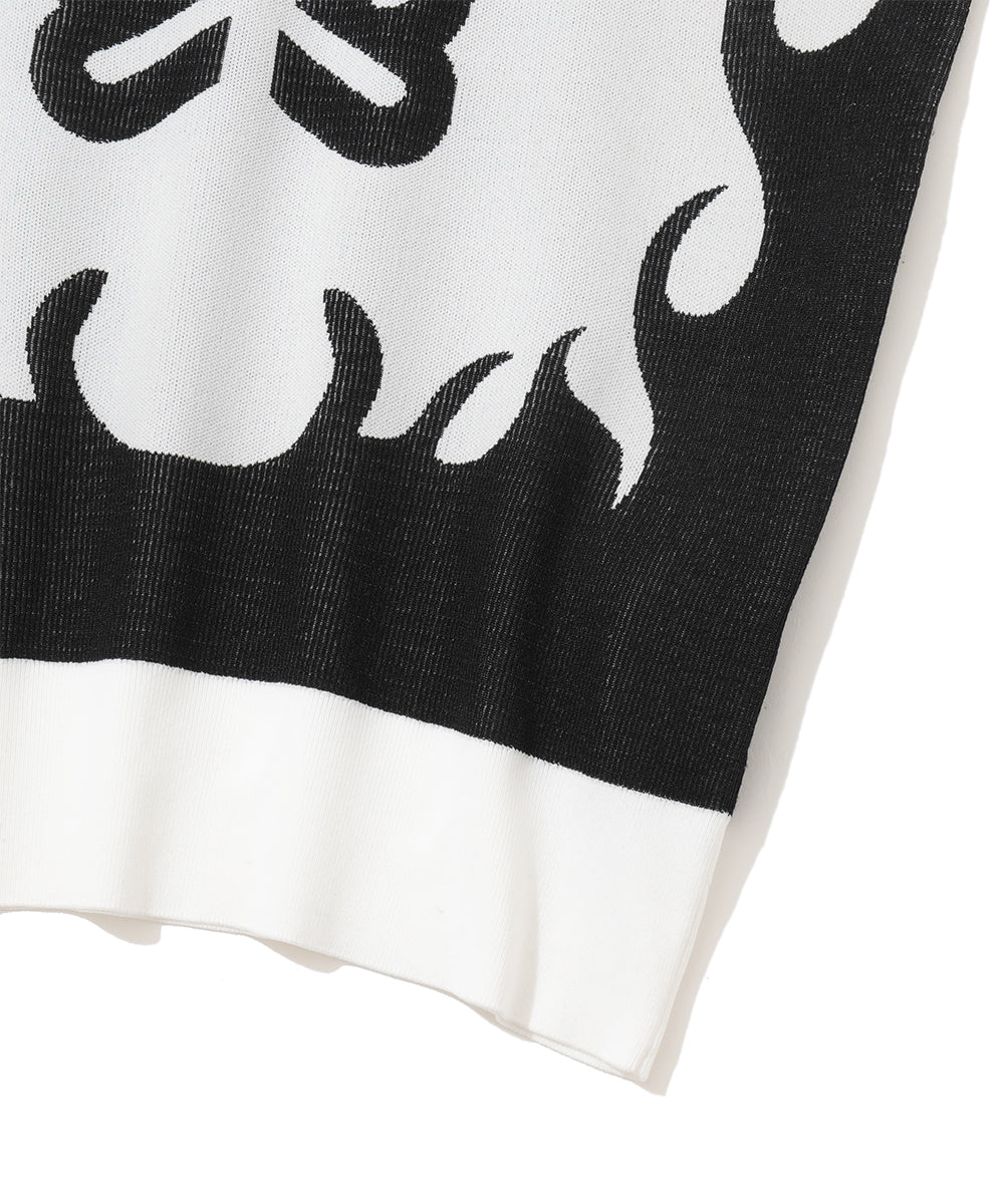 Duel Hooded Knit Mesh Vest | WOMEN