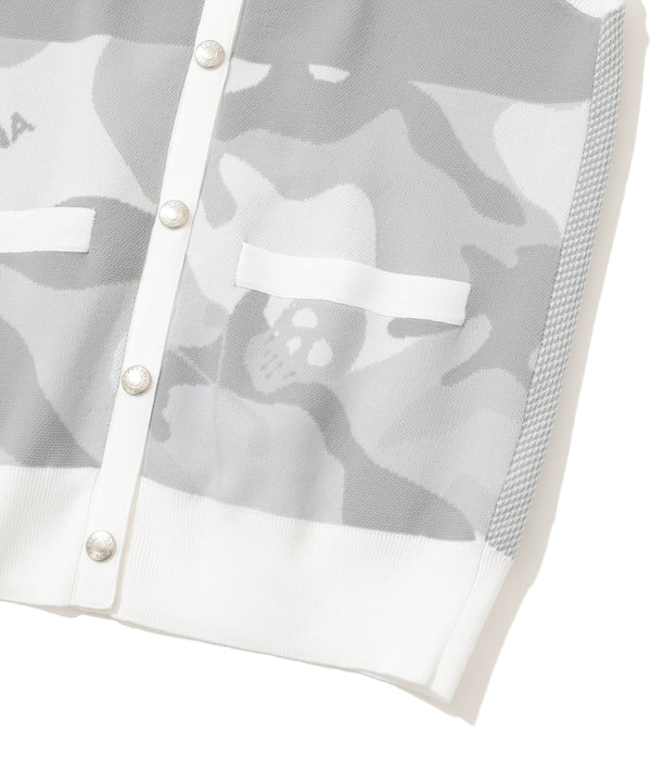 Gauge Camouflage Knit Vest | WOMEN