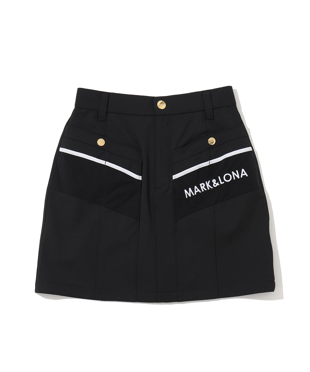 MARK&LONA スカート　美品　S オックスチェック　ゴルフウェアー　タイト MARK&LONA スカート 美品 S オックスチェック ゴルフウェアー タイト