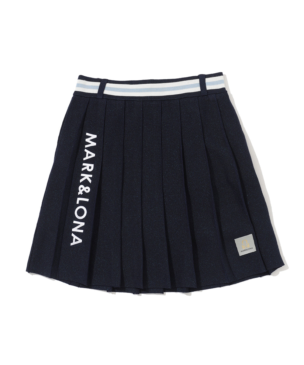 Luminous Pleated Knit Skirt | WOMEN