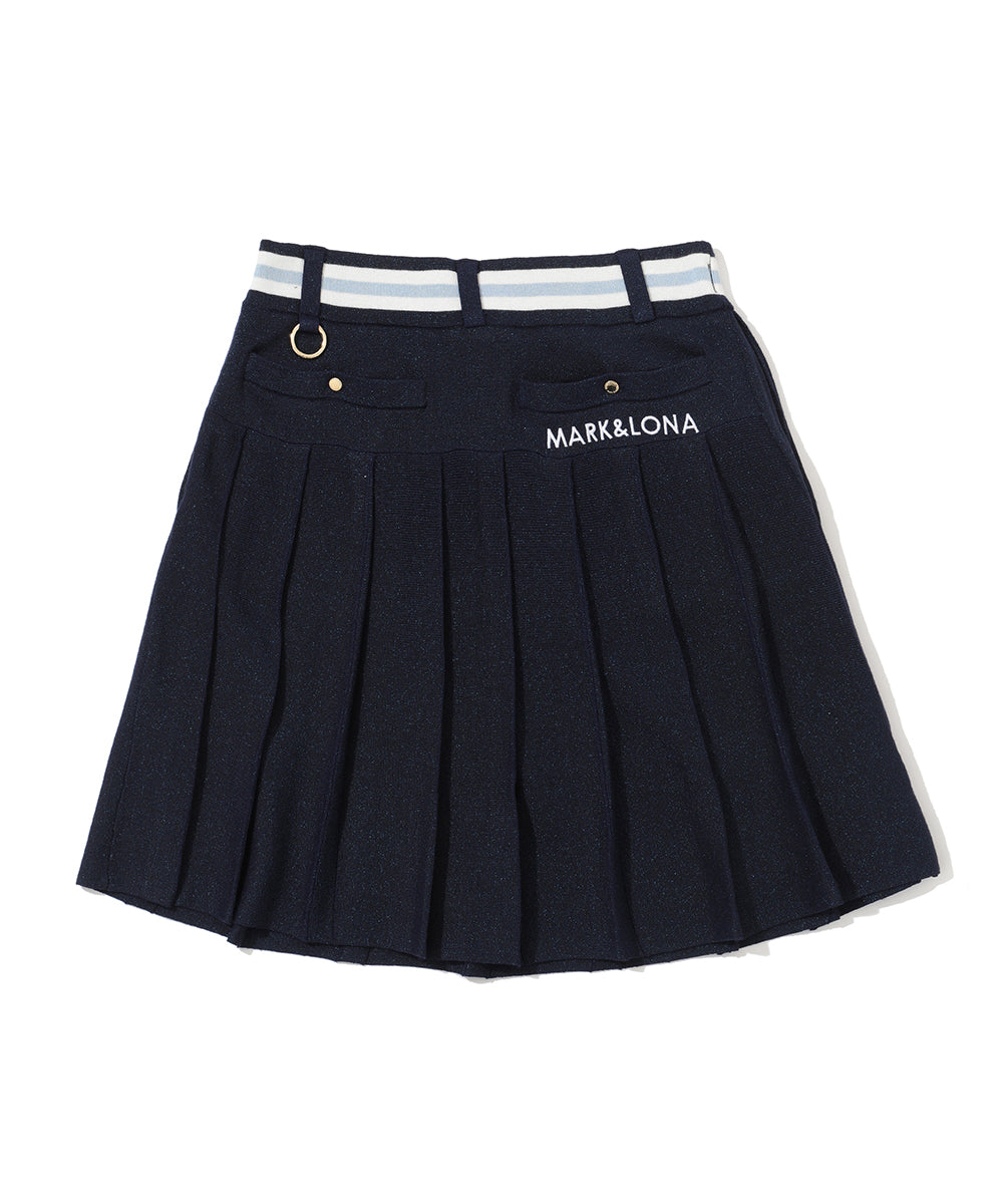 Luminous Pleated Knit Skirt | WOMEN