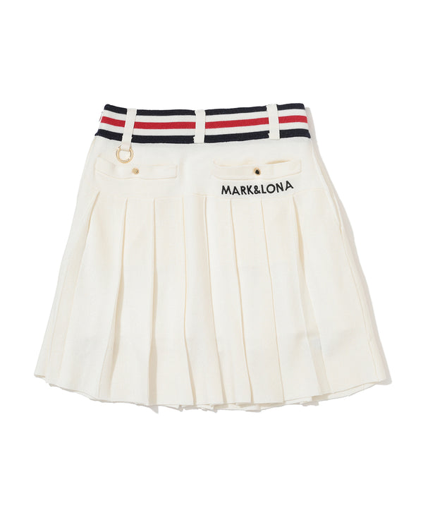 Luminous Pleated Knit Skirt | WOMEN