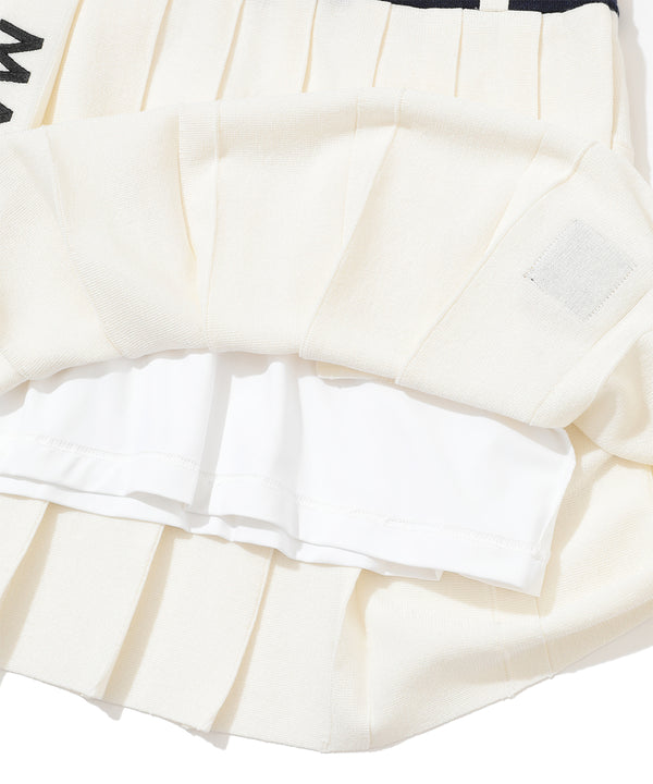 Luminous Pleated Knit Skirt | WOMEN