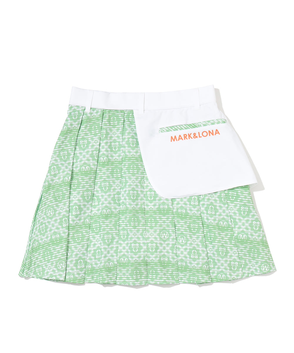 Ritmo Monogram Pleated Skirt | WOMEN