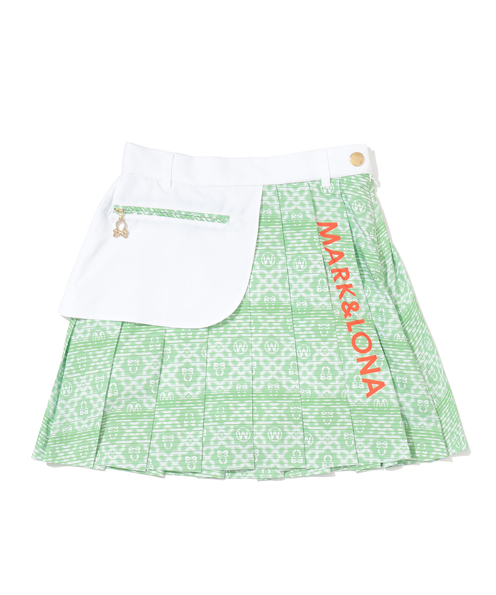 Ritmo Monogram Pleated Skirt | WOMEN